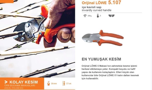 LÖWE 5.107 BUDAMA MAKASI - MADE İN GERMANY ürün görseli 1
