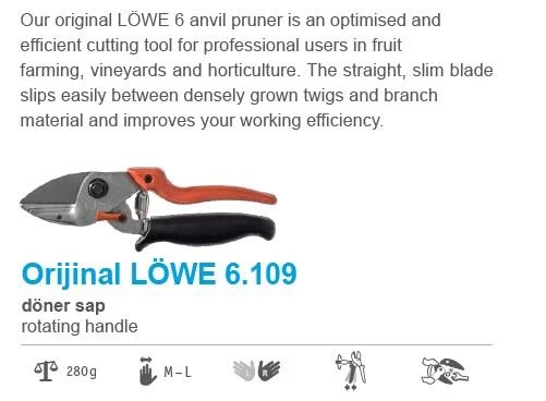 LÖWE 6.109 BUDAMA MAKASI - MADE İN GERMANY ürün görseli 1