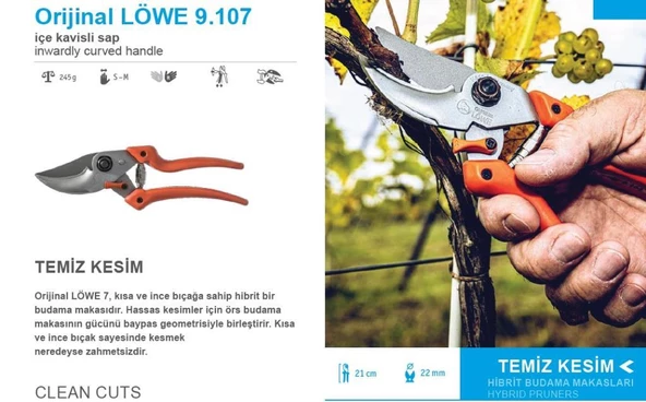 LÖWE 9.107 BUDAMA MAKASI - MADE İN GERMANY ürün görseli 1