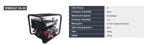 Energy WMQGZ50-30 2İnch Su Motoru 4.5 HP ürün görseli 1