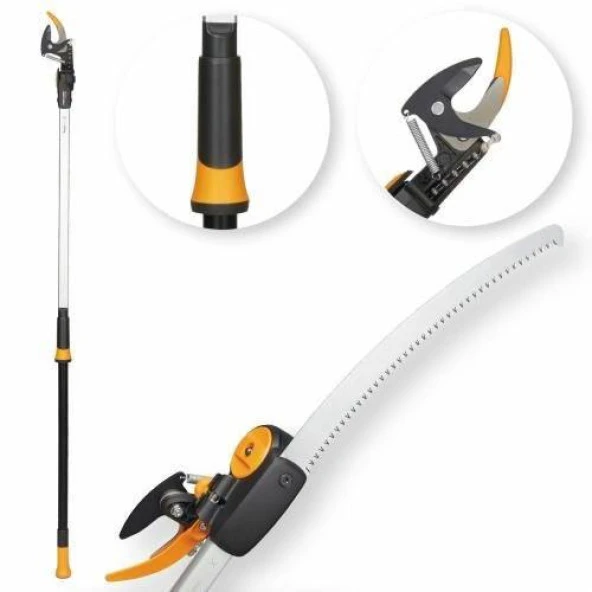 Fiskars UPX86 Testereli Teleskopik Yüksek Dal Budama Makası 1023634 ürün görseli 1