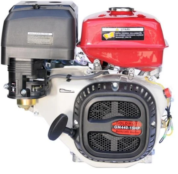 GoldMoto GM440 Benzinli Motor 15 Hp İpli Krank Mili Kamalı ürün görseli 1
