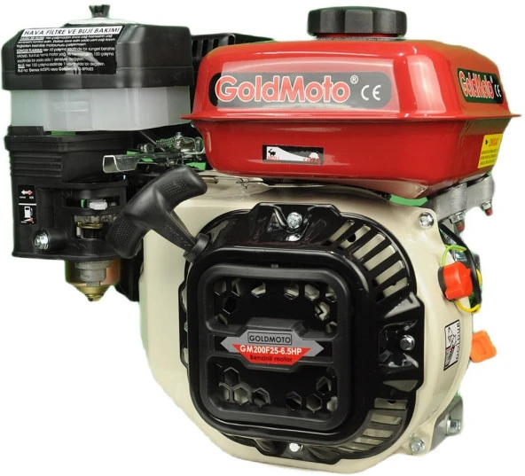 GoldMoto GM200F25 Benzinli Motor 6.5 Hp Krank Mili Frezeli 25mm ürün görseli 1