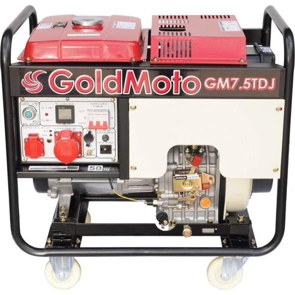GoldMoto GM7.5TDJ Dizel Marşlı Jeneratör 7.5 KW Trifaze ürün görseli 1