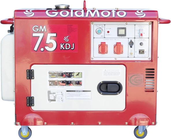 GoldMoto GM7.5KDJ Dizel Marşlı Kabinli Jeneratör 7.5 KW Monofaze ürün görseli 1