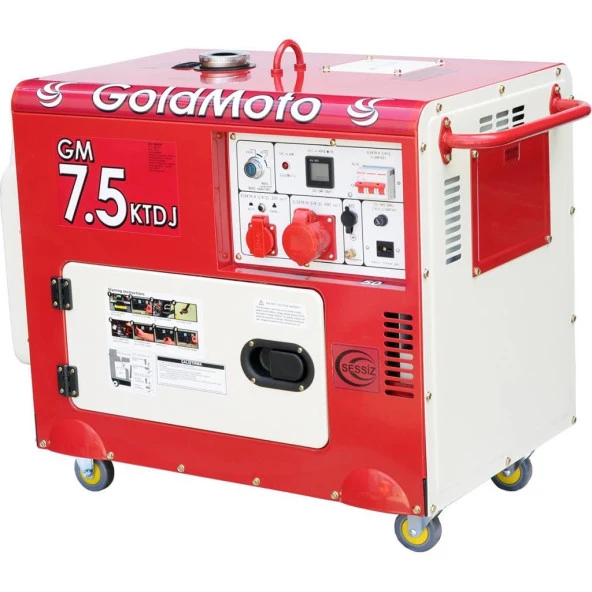 GoldMoto GM7.5KTDJ Dizel Marşlı Kabinli Jeneratör 7.5 KW Trifaze ürün görseli 1