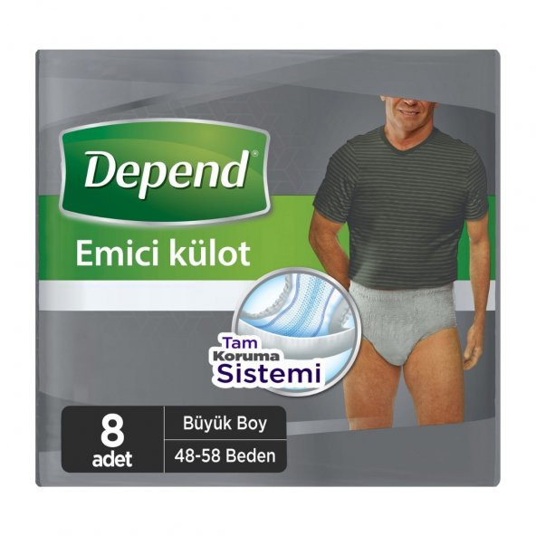 Depend Emici Külot Eko Paket Büyük Erkek 2li Set 16 Adet x 2 Paket ürün görseli 1