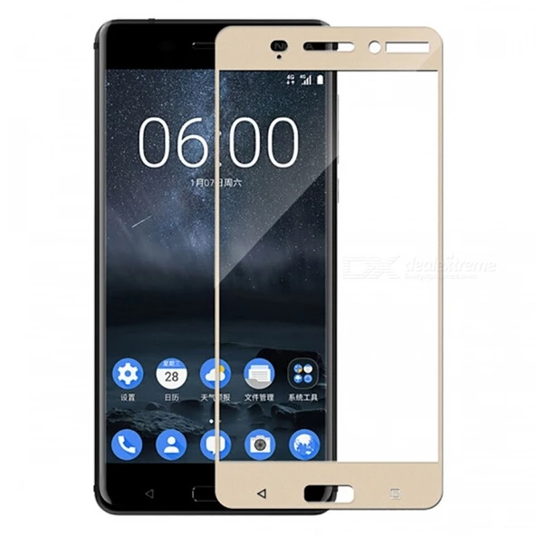 Bufalo Nokia 6 Kavisli 3D Cam Ekran Koruyucu Gold ürün görseli 1