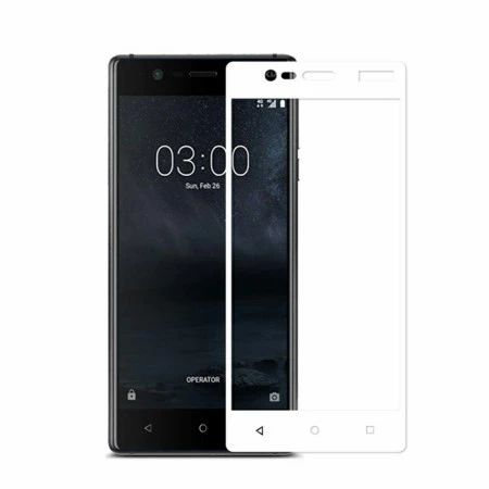 Bufalo Nokia 3 Kavisli 3D Cam Ekran Koruyucu Beyaz ürün görseli 1