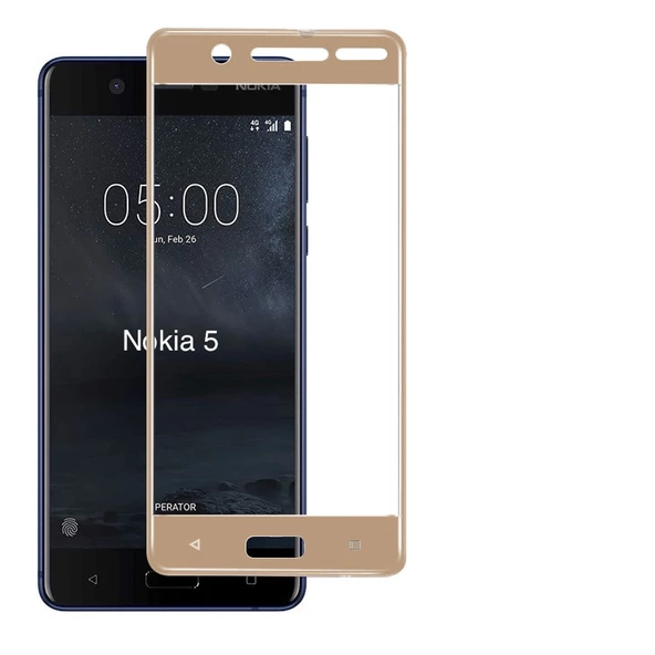 Bufalo Nokia 5 Kavisli 3D Cam Ekran Koruyucu Gold ürün görseli 1