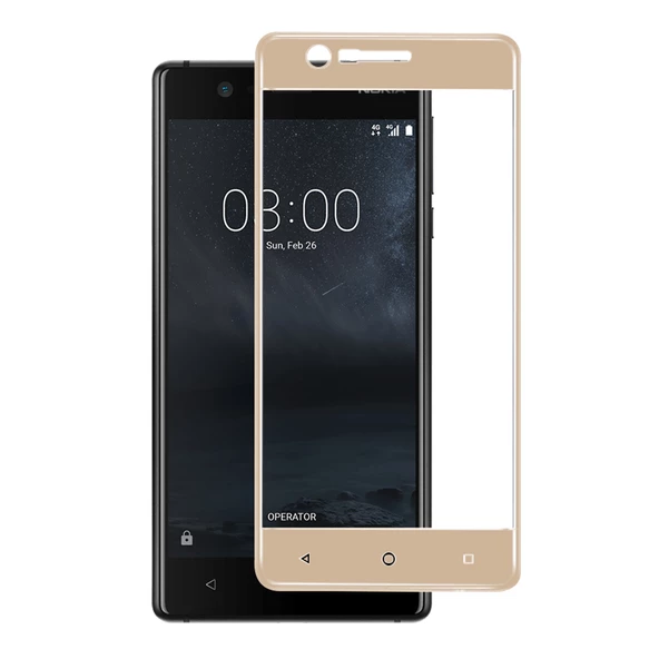 Bufalo Nokia 3 Kavisli 3D Cam Ekran Koruyucu Gold ürün görseli 1