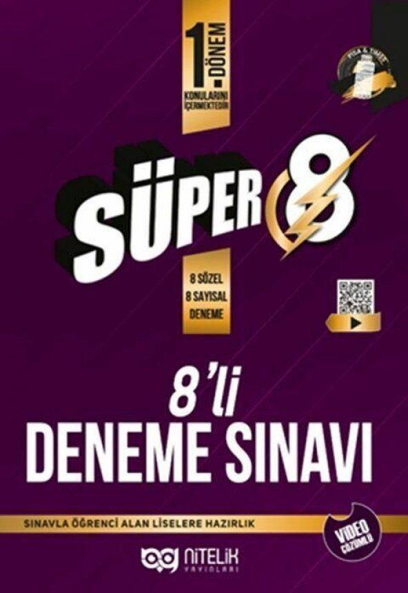 8. Sınıf LGS 1. Dönem 8 li Deneme Sınavı Nitelik Yayınları ürün görseli 1