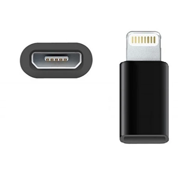 FitPlus Micro to Lightning Çevirici Adaptör Siyah ürün görseli 1
