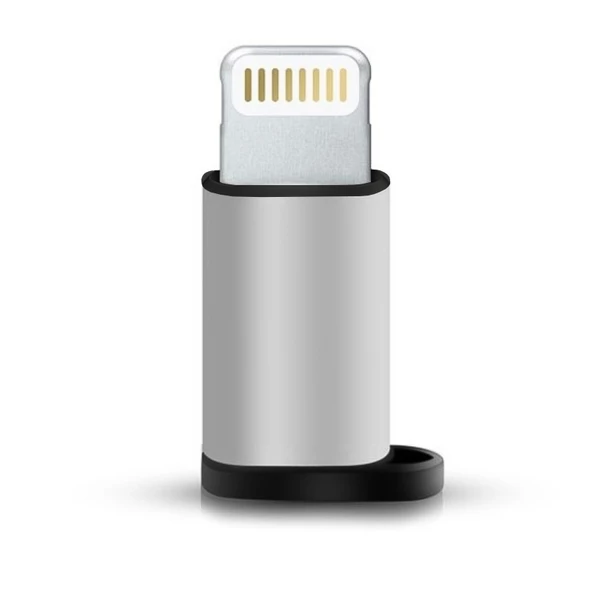 FitPlus Micro to Lightning Çevirici Adaptör Gri ürün görseli 1