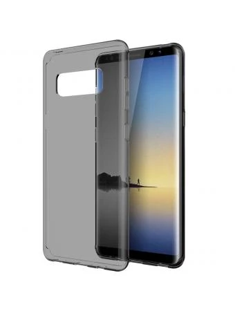 Samsung Galaxy Note 8 (N950) Kılıf Soft Silikon Şeffaf-Siyah Arka Kapak ürün görseli 1