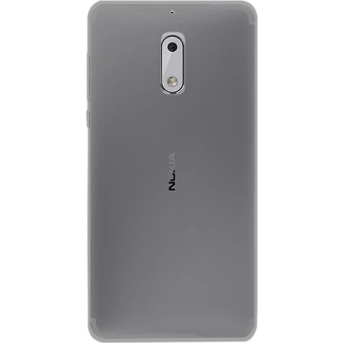Nokia 6 Kılıf Soft Silikon Şeffaf-Siyah Arka Kapak ürün görseli 1