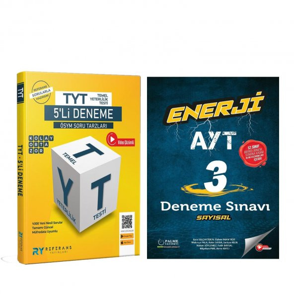 Referans TYT 5 li ve Palme AYT Sayısal 3 Deneme Özel Baskı Seti 2 Kitap ürün görseli 1