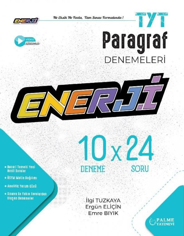 TYT Paragraf 10 Deneme Enerji Palme Yayınları ürün görseli 1