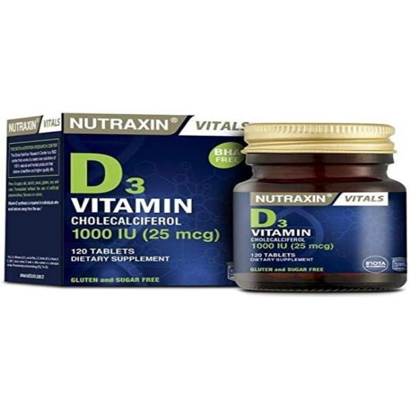 Nutraxin Vitamin D3 120 Tablet ürün görseli 1