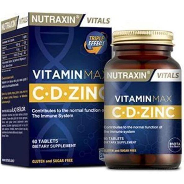 Nutraxin Vitamin Max C.D Çinko 60 Tablet ürün görseli 1