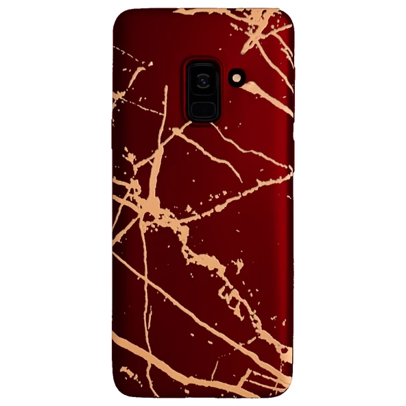 Samsung Galaxy A8 2018 (A530) Fırça Desen Silikon Arka Kapak Kırmızı ürün görseli 1