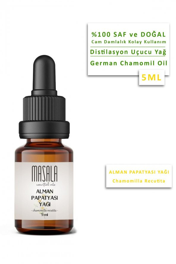 Masala Alman Papatyası Yağı 5 ml - Papatya Yağı (Chamomile German Essential Oil) ürün görseli 1