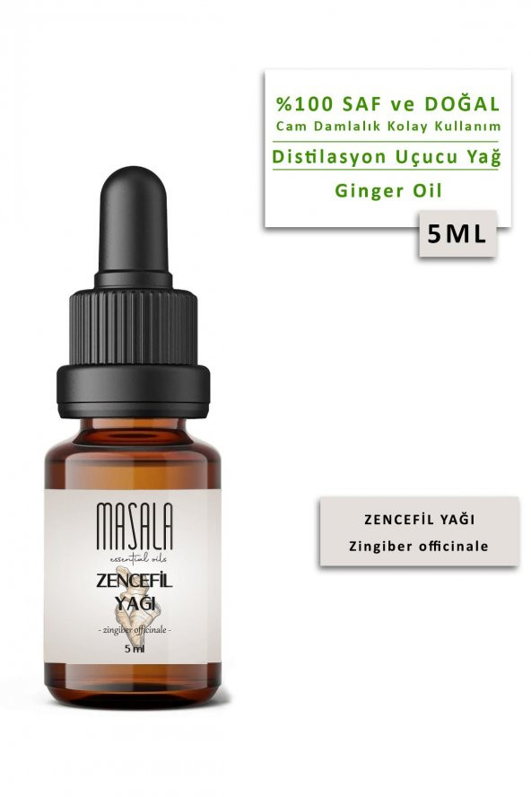 Masala Saf Zencefil Yağı 5 ml - (Ginger Essential Oil) ürün görseli 1