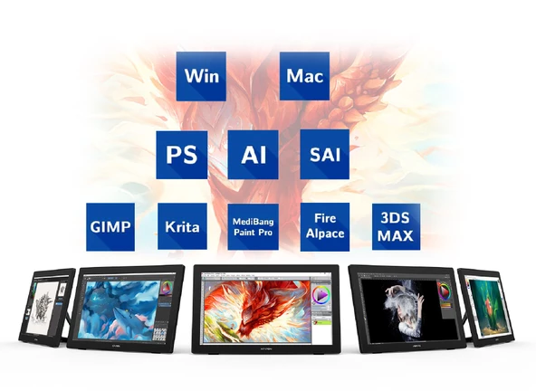 XP-Pen Artist 24 Grafik Ekran Tablet - Resim 5