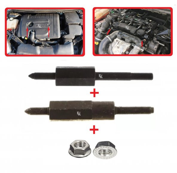 Ford Focus C-Max Motor Kapağı Montaj Saplama ve Somun Takımı 1.6 Dizel ürün görseli 1