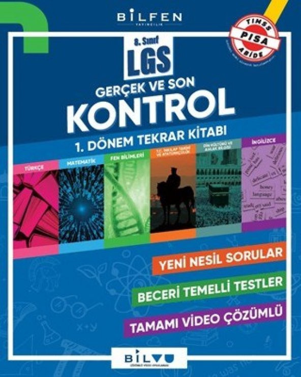 8. Sınıf LGS 1. Dönem Gerçek ve Son Kontrol Tekrar Kitabı Bilfen Yayınları ürün görseli 1