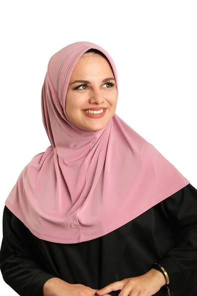 Gül Kurusu Pratik Hazır Geçmeli Tesettür Eşarp Sandy Kumaş Sade 1600_18 ürün görseli 1