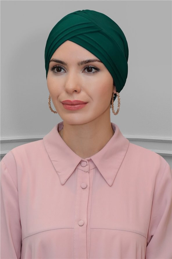 Zümrüt Pratik Hazır Geçmeli Tesettür Bone Sandy Kumaş Üç Çapraz 1803_37 ürün görseli 1