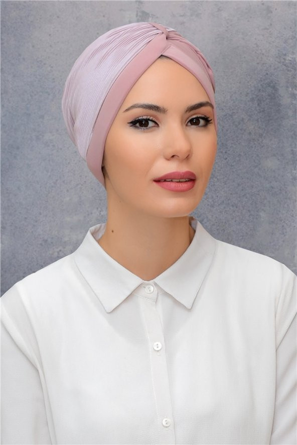 Gül Kurusu Pratik Hazır Geçmeli Tesettür Bone Fukuro Sandy Kumaş Büzgülü 1831_18 ürün görseli 1