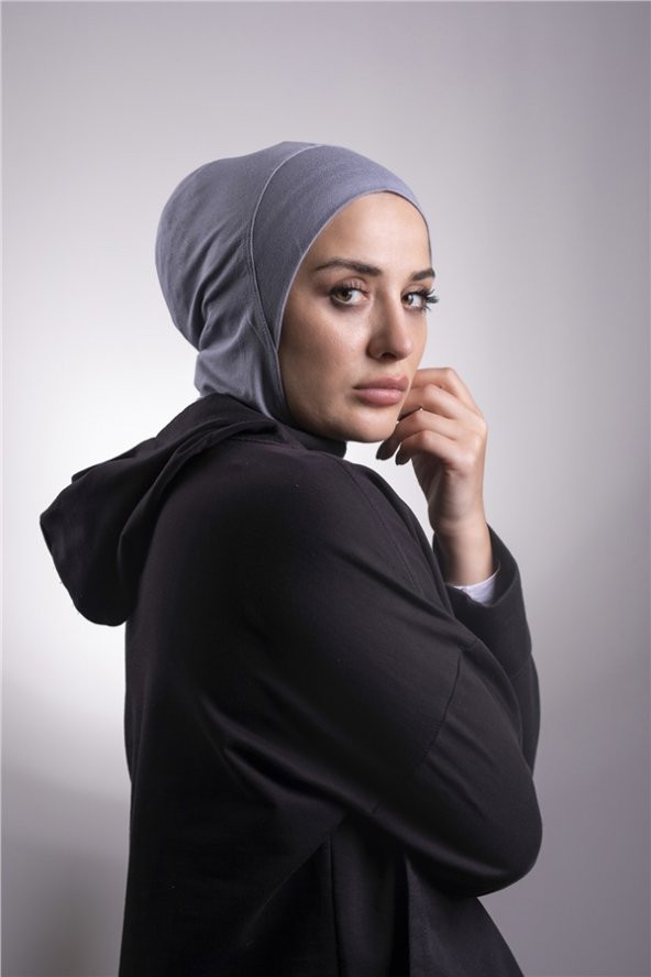 Füme Pratik Hazır Geçmeli Bone Viskon Kumaş Hijab Spor 2106_25 ürün görseli 1