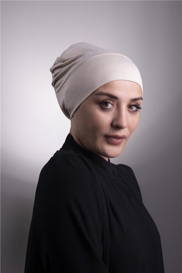 Bej Pratik Hazır Geçmeli İç Bone Viskon Kumaş Dikişsiz 3003_12 ürün görseli 1