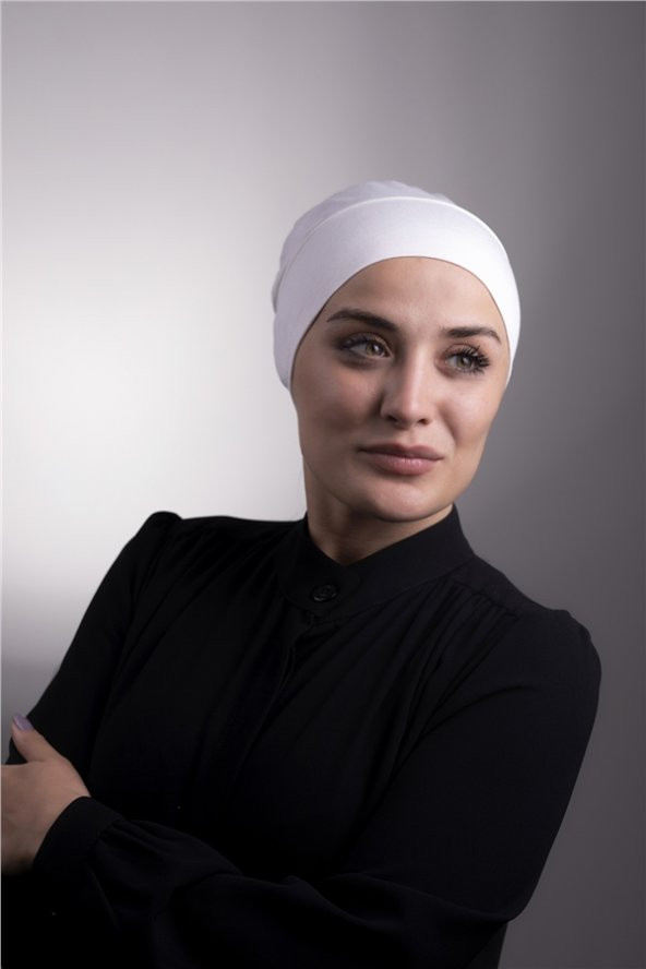 Krem Pratik Hazır Geçmeli İç Bone Viskon Kumaş Dikişsiz 3003_40 ürün görseli 1