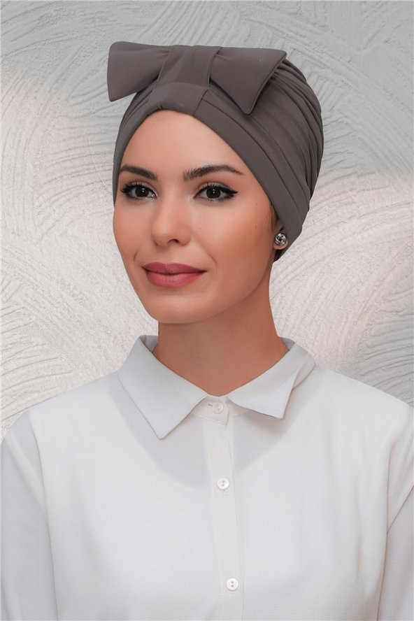 Vizon Pratik Hazır Geçmeli Tesettür Bone Sandy Kumaş Fiyonklu Büzgülü 7010_10 ürün görseli 1