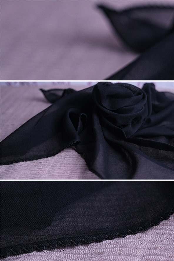 Siyah 80x80 cm İç Tülbent Pamuklu 1007K_01 ürün görseli 1
