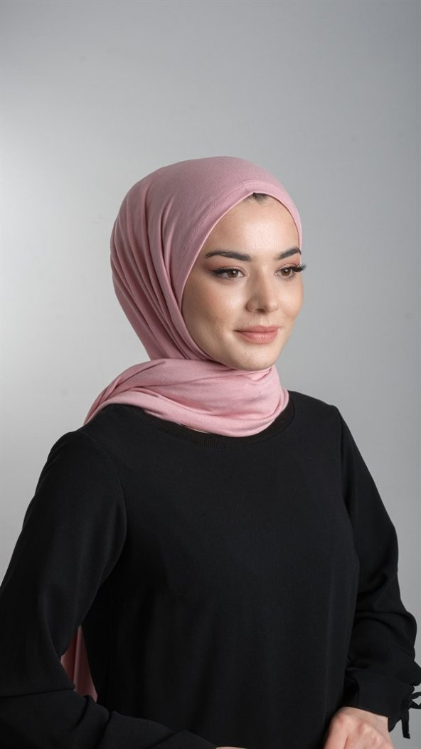 Pembe Pratik Hazır Geçmeli Şal Viskon Kumaş Penye Şal 2108_04 ürün görseli 1