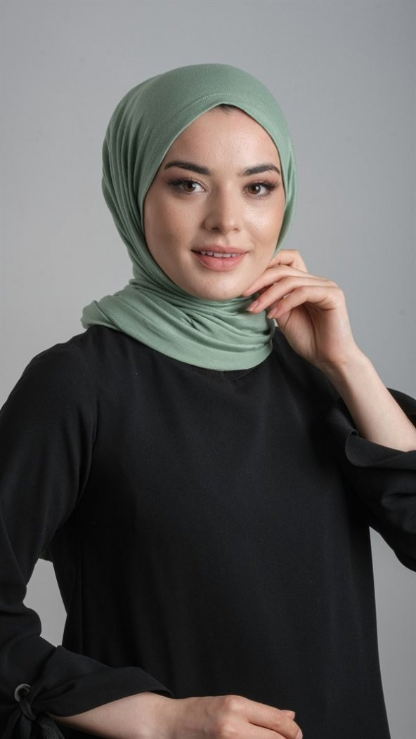 Çağla Yeşili Pratik Hazır Geçmeli Şal Viskon Kumaş Penye Şal 2108_32 ürün görseli 1