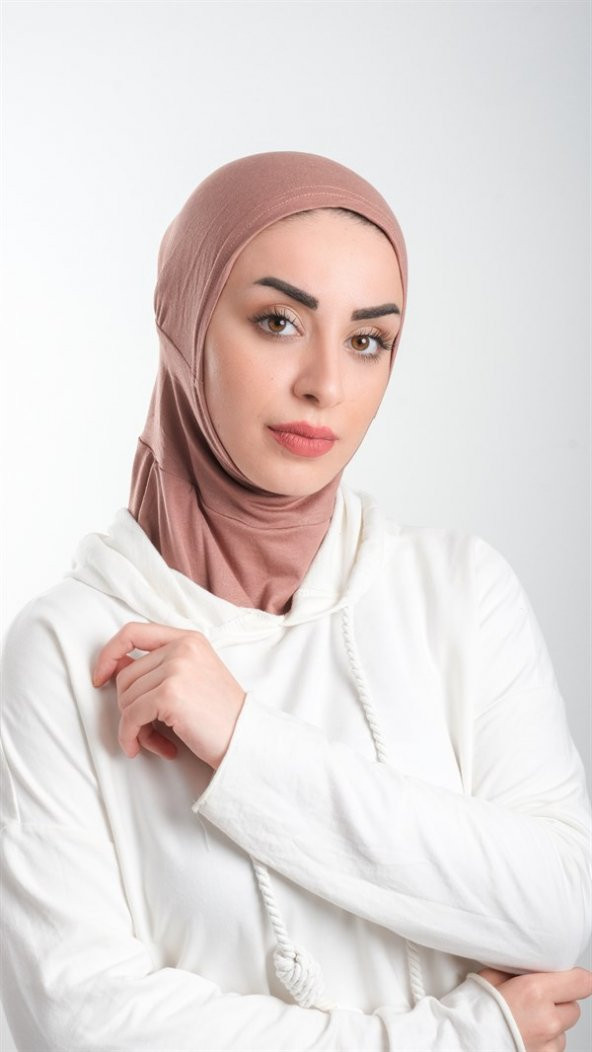 Vizon Pratik Hazır Geçmeli Tesettür Bone Sandy Kumaş Spor Hijab 2113_10 ürün görseli 1