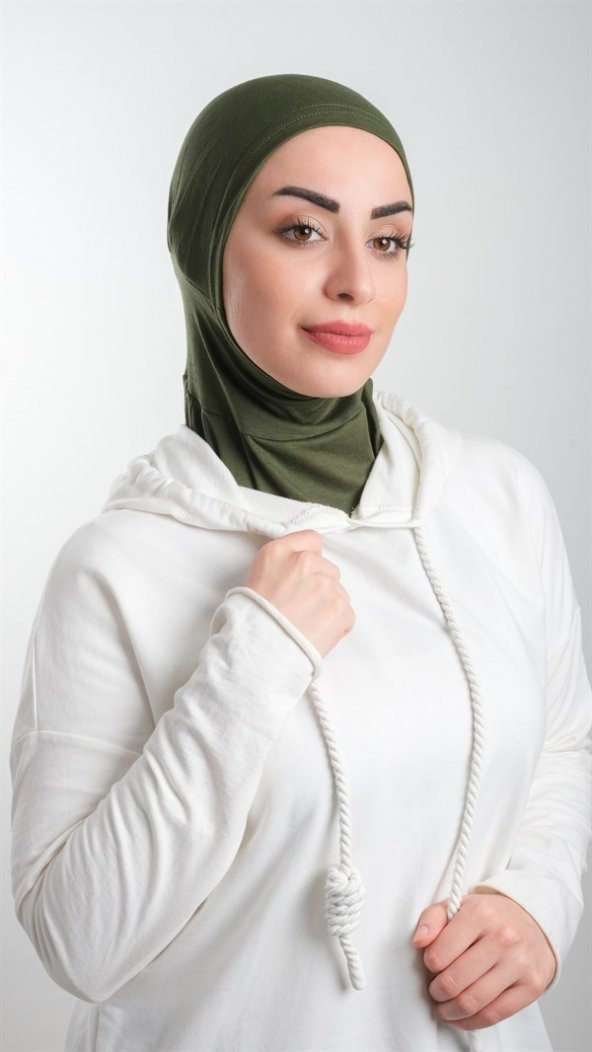 Zümrüt Pratik Hazır Geçmeli Tesettür Bone Sandy Kumaş Spor Hijab 2113_37 ürün görseli 1