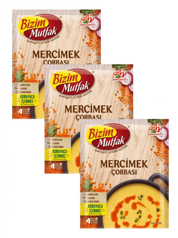 MERCİMEK ÇORBA SETİ, 3x65 gr ürün görseli 1