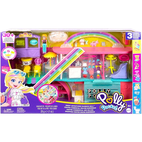 Orjinal Polly Pocket Gökkuşağı Alışveriş Merkezi Polly Pocket 3 Katlı Alışveriş Merkezi ürün görseli 1