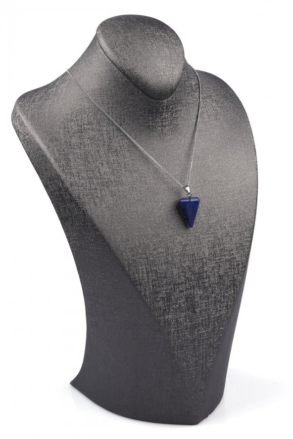 Lapis Lazuli Doğal Taş Kolye - Resim 2