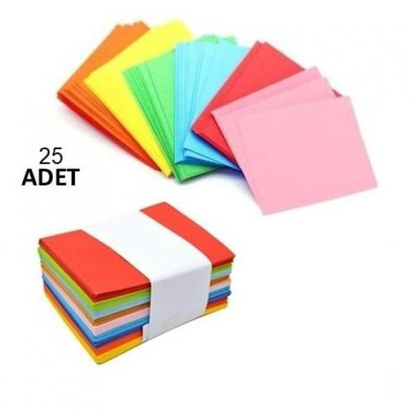 Renkli Küçük Zarf 7x9 cm 25 Li Paket ürün görseli 1