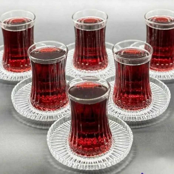 Paşabahçe Elysia Çay Takımı Seti 12 Parça Set Riva Çay Tabağı 42901 ürün görseli 1