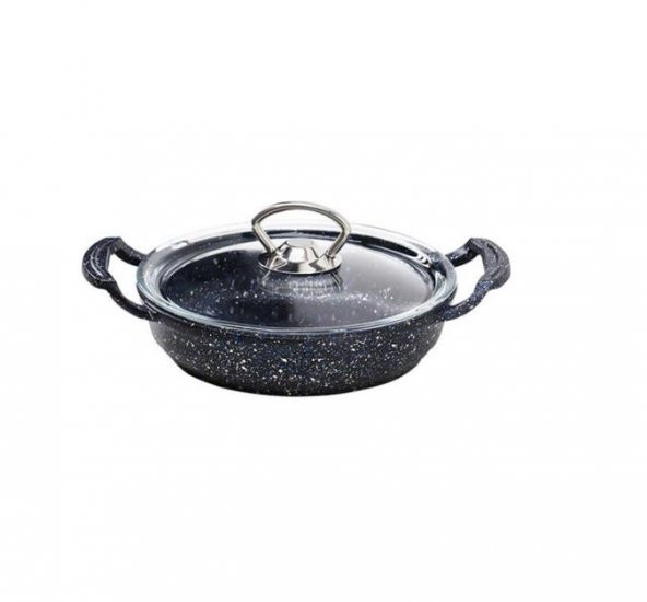 OMS Döküm Granit 4 Parça Kapaklı Sahan Set 18-22 cm Siyah ürün görseli 1