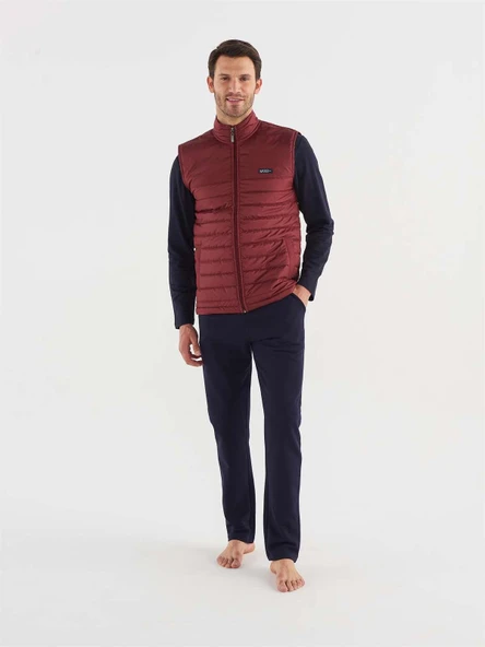 Mod Collection 3763 Erkek Uzun Kollu %100 Pamuklu Yelekli 2 İplik Eşofman Takım ürün görseli 1