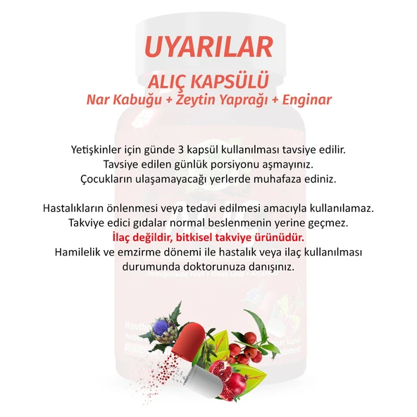 Alıç Kapsül (HAWTHORN CAPSULE) 60 Adet - Resim 4